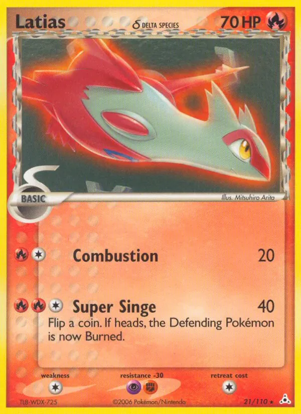 Carta Latias δ, número 21/110 da coleção Holon Phantoms