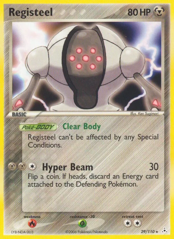 Carta Registeel, número 29/110 da coleção Holon Phantoms