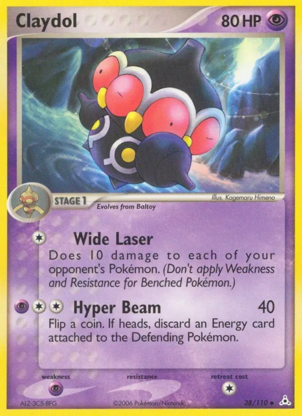 Carta Claydol, número 38/110 da coleção Holon Phantoms
