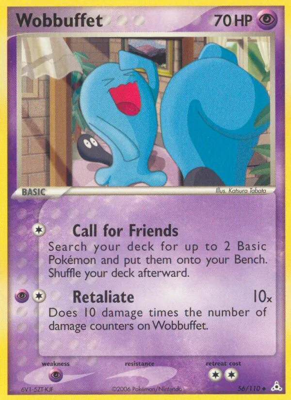 Carta Wobbuffet, número 56/110 da coleção Holon Phantoms