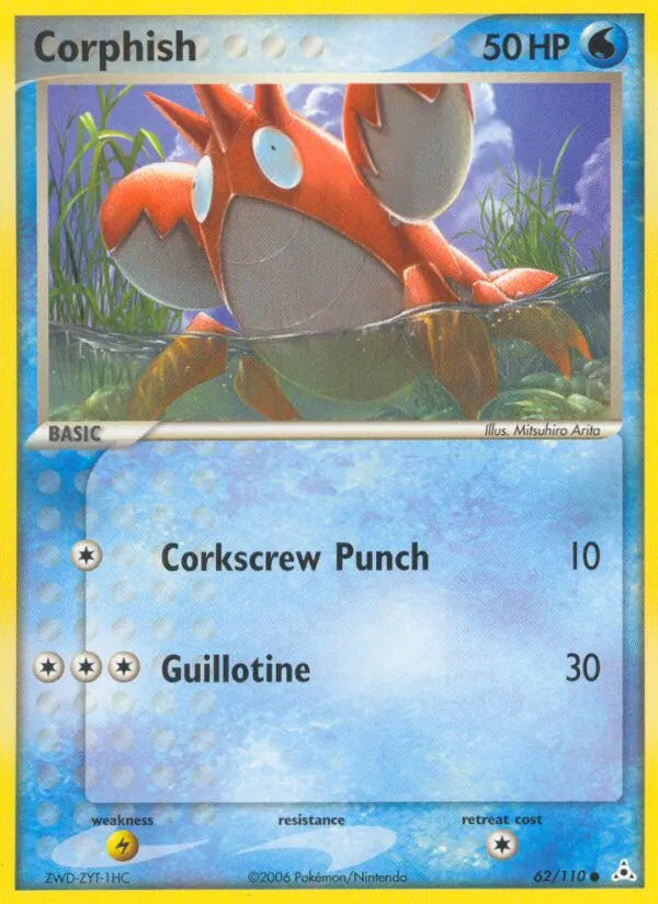 Carta Corphish, número 62/110 da coleção Holon Phantoms