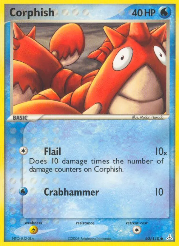 Carta Corphish, número 63/110 da coleção Holon Phantoms