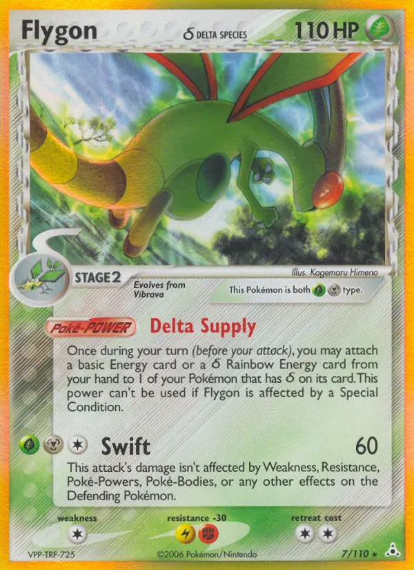 Carta Flygon δ, número 7/110 da coleção Holon Phantoms