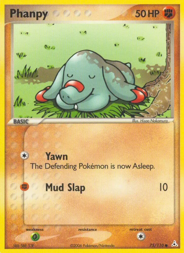 Carta Phanpy, número 75/110 da coleção Holon Phantoms