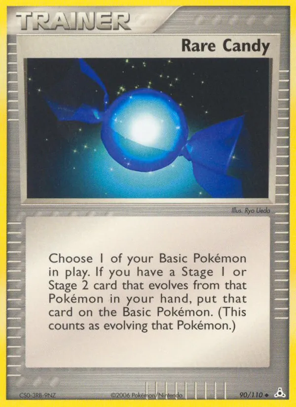 Carta Rare Candy, número 90/110 da coleção Holon Phantoms