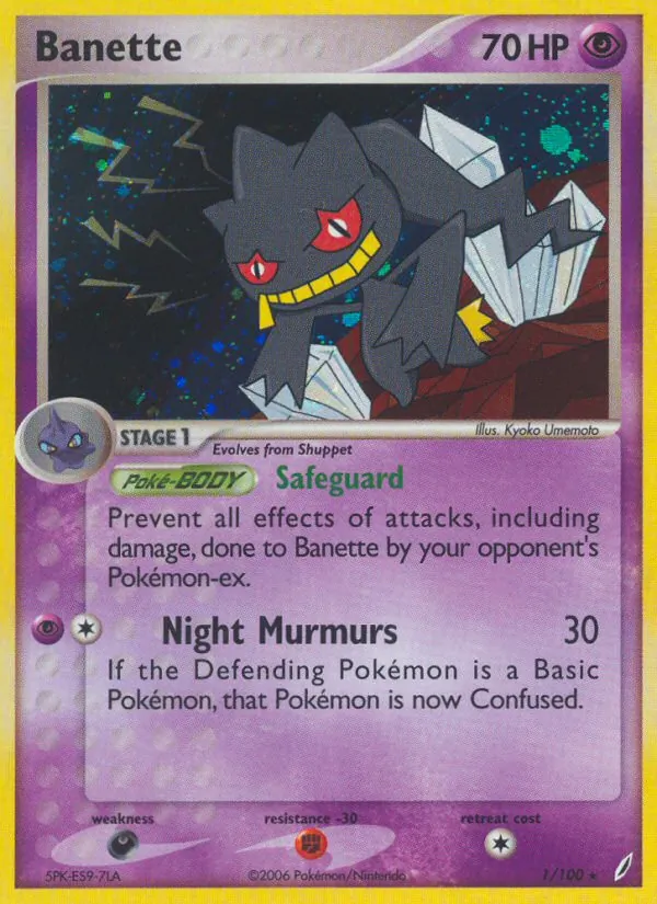 Carta Banette, número 1/100 da coleção Crystal Guardians