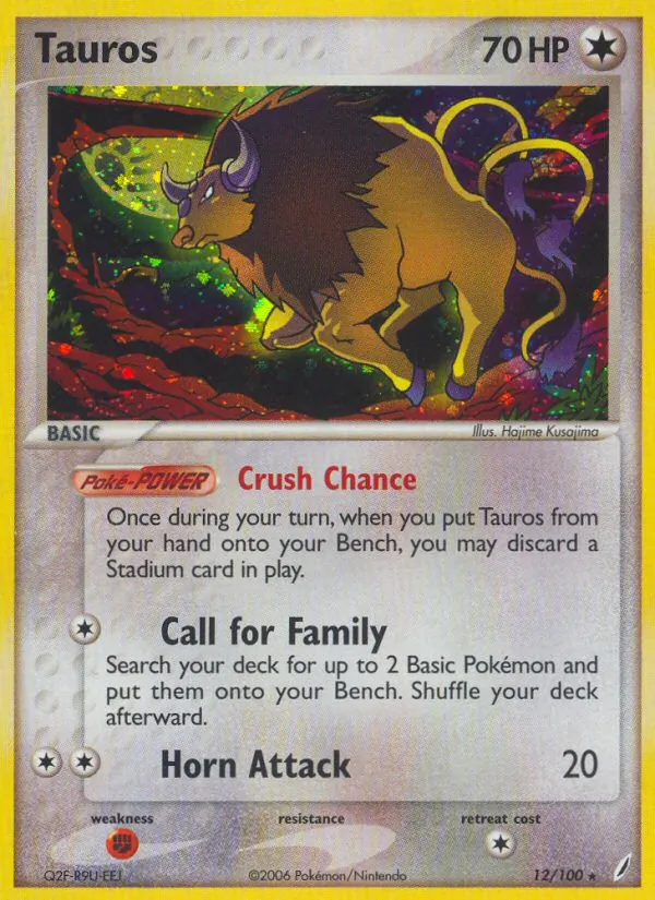 Carta Tauros, número 12/100 da coleção Crystal Guardians