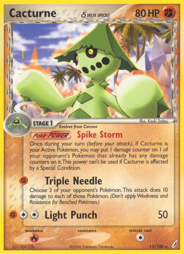Carta Cacturne δ, número 15/100 da coleção Crystal Guardians
