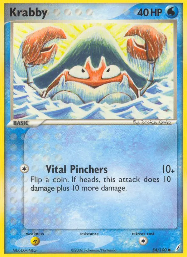 Carta Krabby, número 54/100 da coleção Crystal Guardians