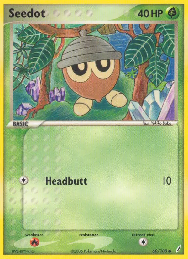 Carta Seedot, número 60/100 da coleção Crystal Guardians