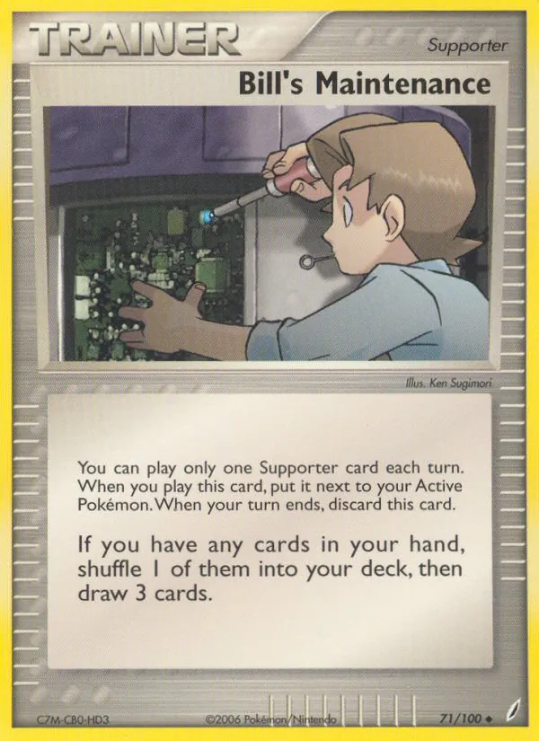 Carta Bill's Maintenance, número 71/100 da coleção Crystal Guardians