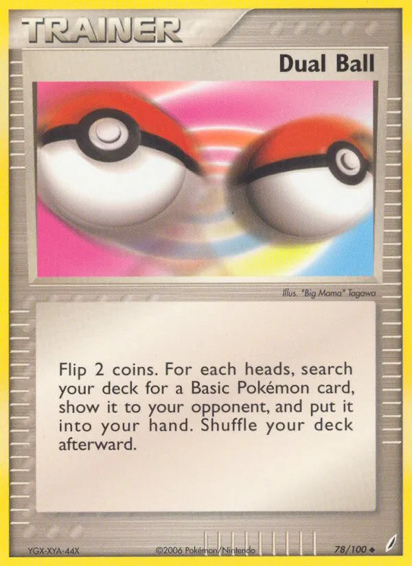 Carta Dual Ball, número 78/100 da coleção Crystal Guardians