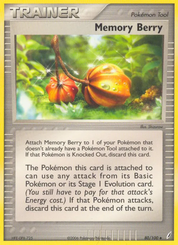 Carta Memory Berry, número 80/100 da coleção Crystal Guardians