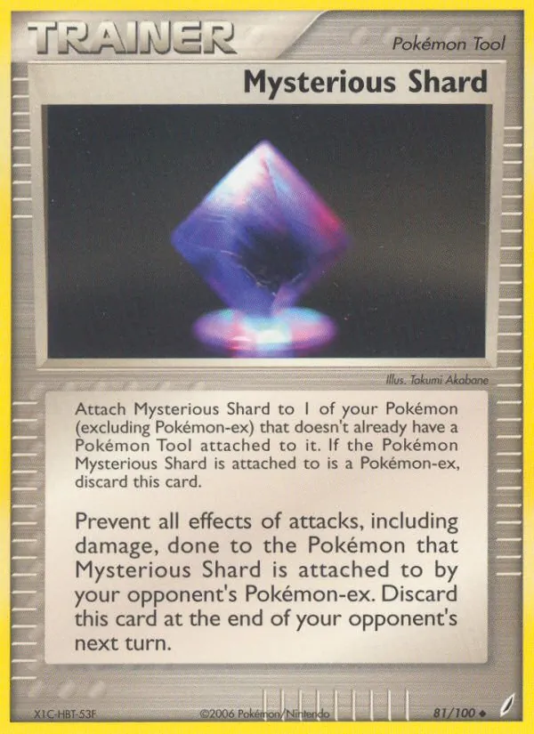 Carta Mysterious Shard, número 81/100 da coleção Crystal Guardians