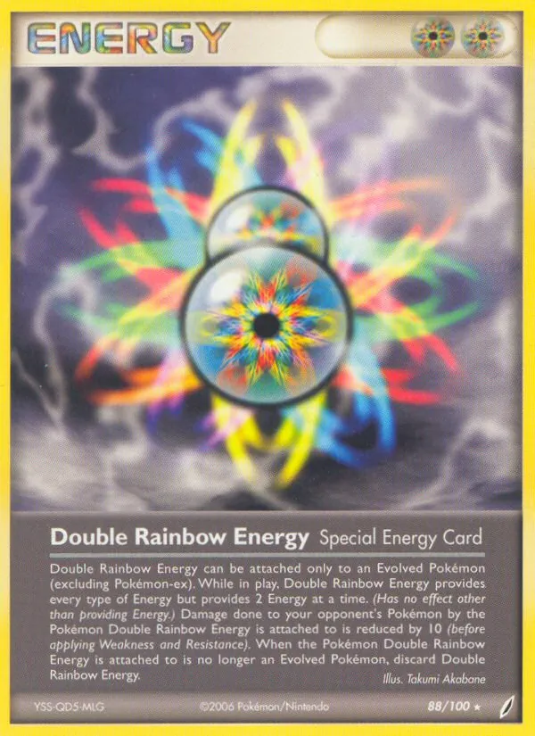 Carta Double Rainbow Energy, número 88/100 da coleção Crystal Guardians