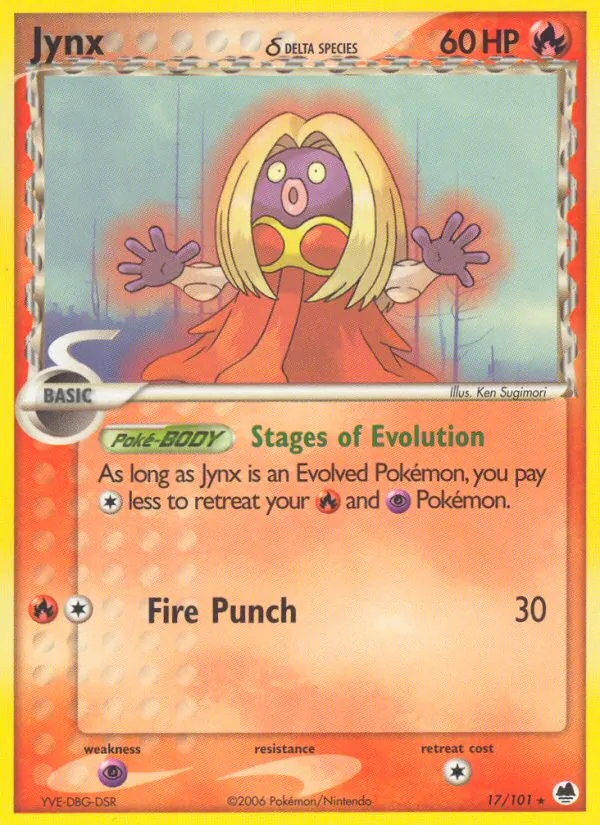 Carta Jynx δ, número 17/101 da coleção Dragon Frontiers