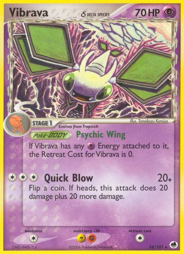 Carta Vibrava δ, número 24/101 da coleção Dragon Frontiers