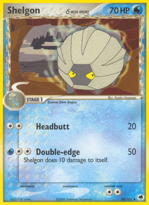 Carta Shelgon δ, número 38/101 da coleção Dragon Frontiers