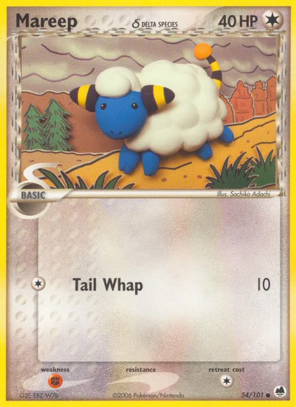 Carta Mareep δ, número 54/101 da coleção Dragon Frontiers