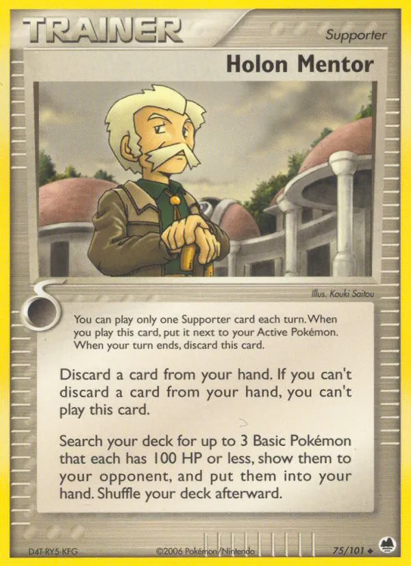 Carta Holon Mentor, número 75/101 da coleção Dragon Frontiers
