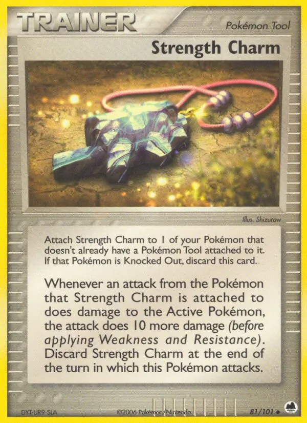 Carta Strength Charm, número 81/101 da coleção Dragon Frontiers
