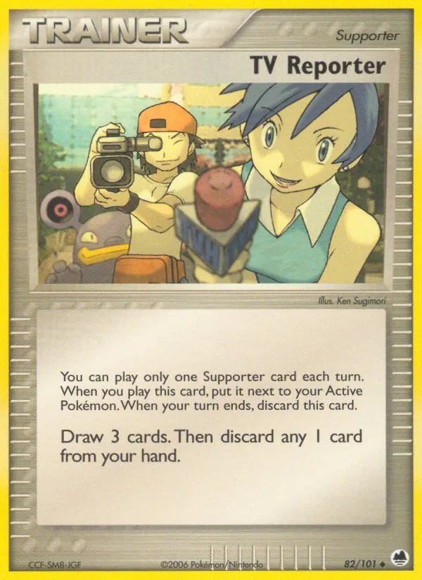 Carta TV Reporter, número 82/101 da coleção Dragon Frontiers