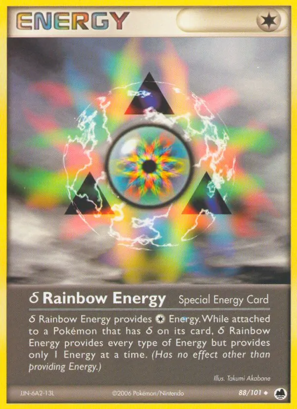 Carta δ Rainbow Energy, número 88/101 da coleção Dragon Frontiers