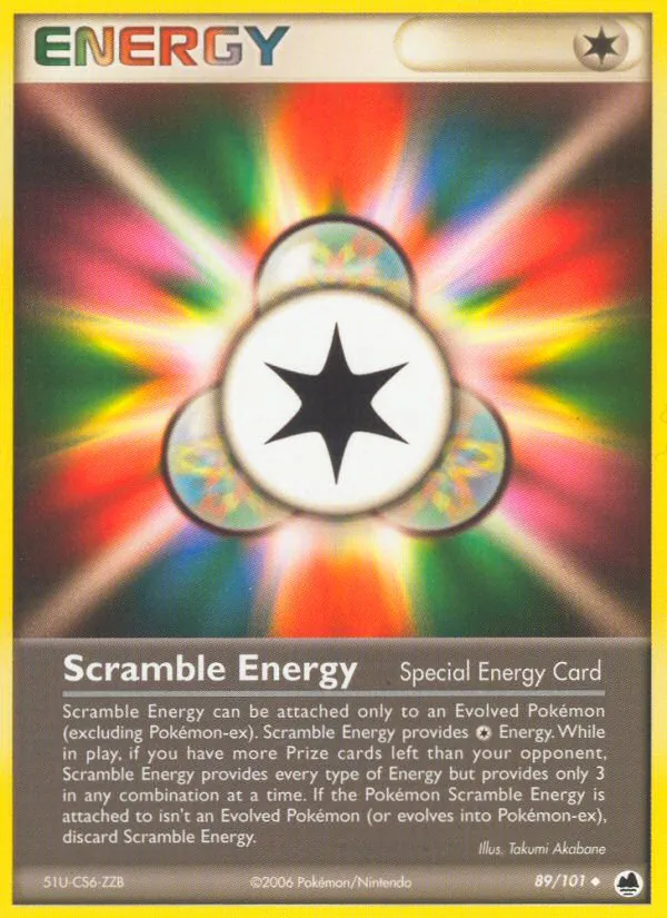 Carta Scramble Energy, número 89/101 da coleção Dragon Frontiers