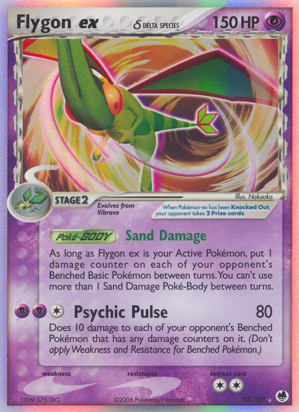 Carta Flygon ex δ, número 92/101 da coleção Dragon Frontiers