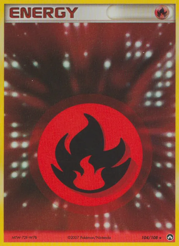 Carta Fire Energy, número 104/108 da coleção Power Keepers