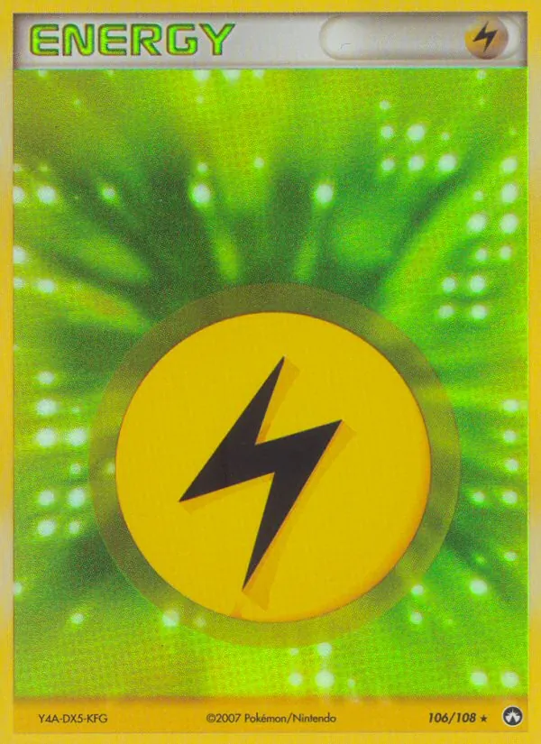 Carta Lightning Energy, número 106/108 da coleção Power Keepers