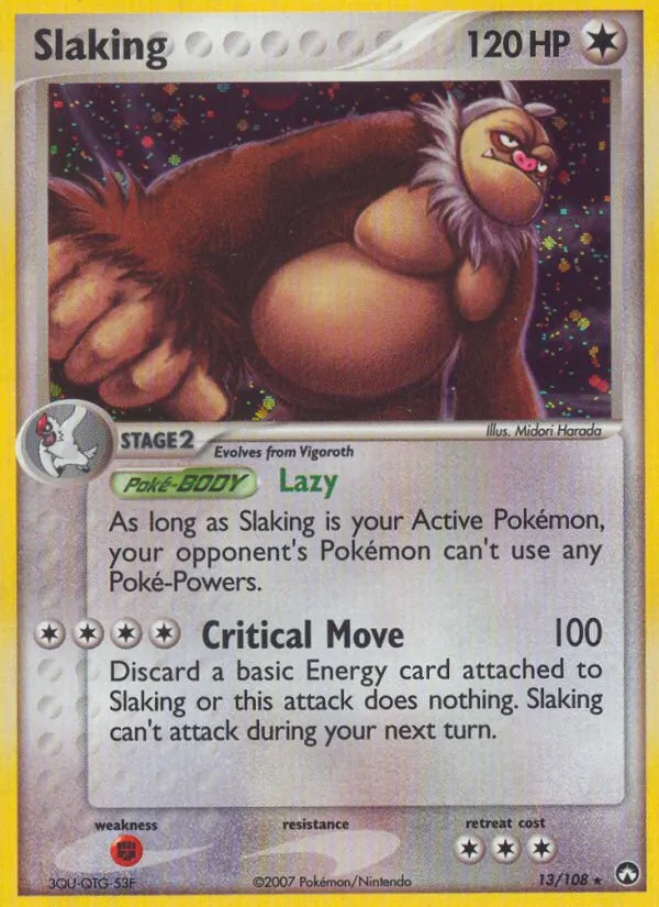 Carta Slaking, número 13/108 da coleção Power Keepers