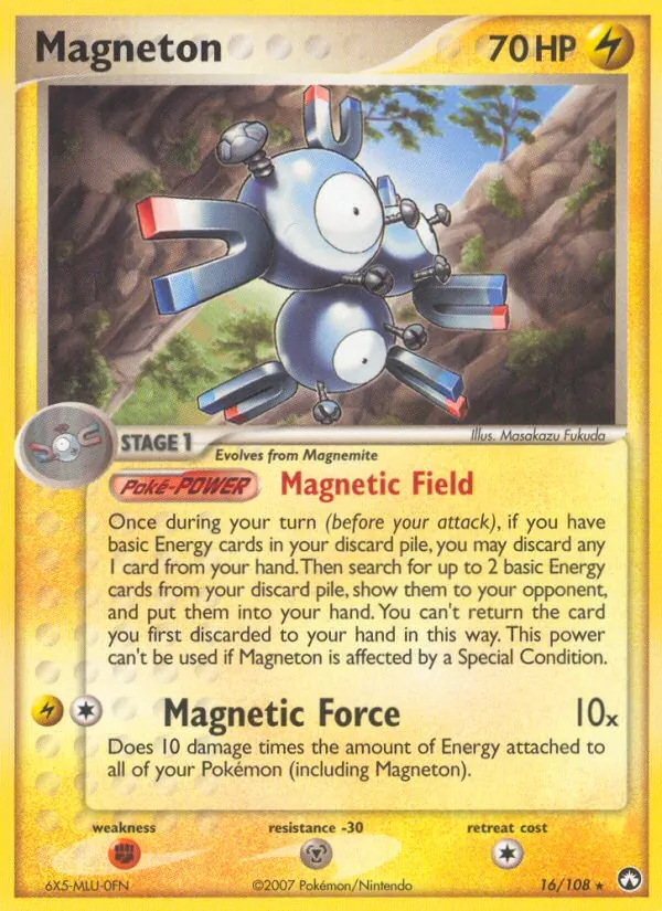 Carta Magneton, número 16/108 da coleção Power Keepers