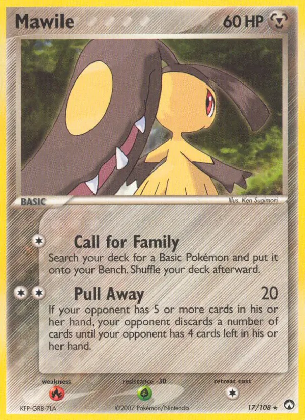 Carta Mawile, número 17/108 da coleção Power Keepers
