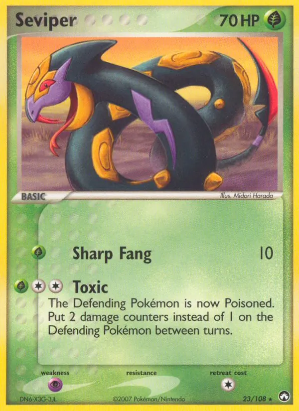 Carta Seviper, número 23/108 da coleção Power Keepers