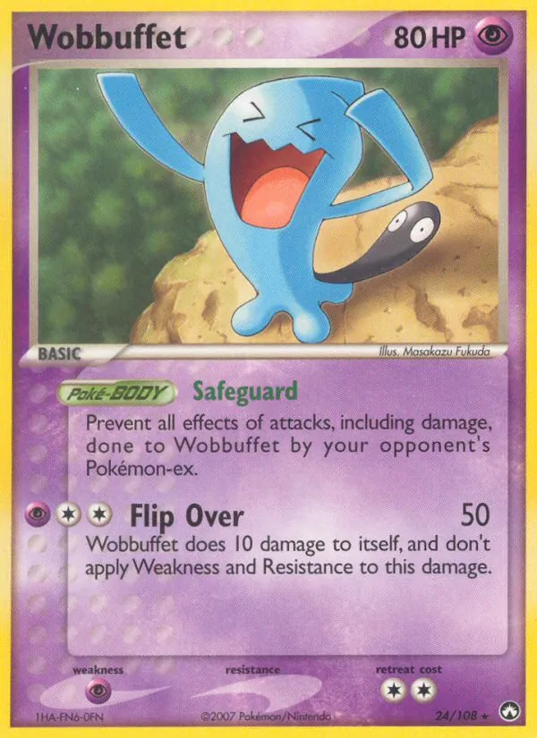 Carta Wobbuffet, número 24/108 da coleção Power Keepers
