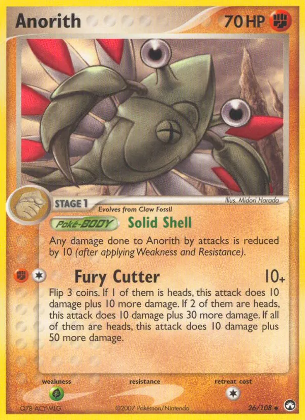 Carta Anorith, número 26/108 da coleção Power Keepers