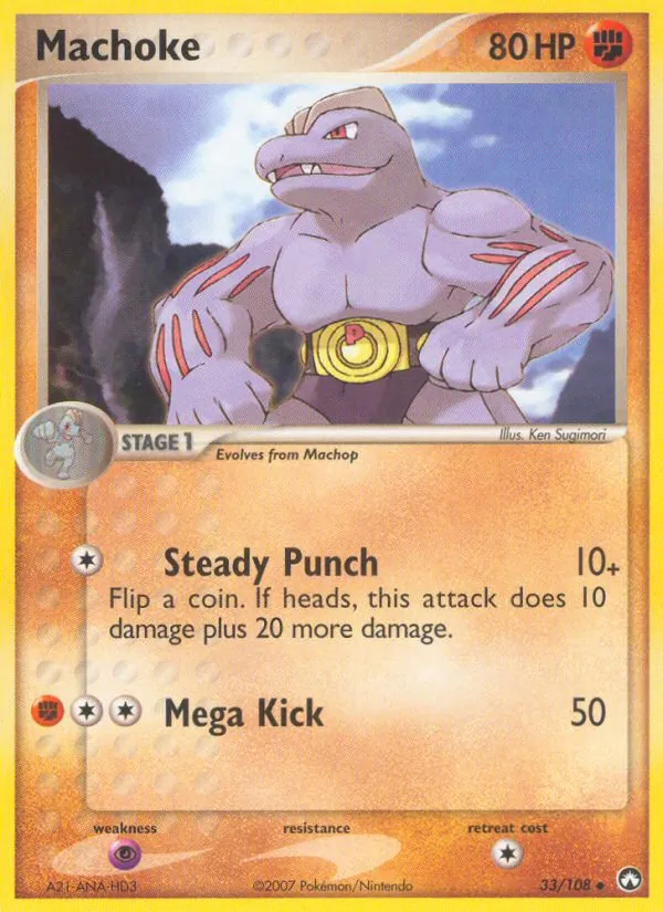 Carta Machoke, número 33/108 da coleção Power Keepers