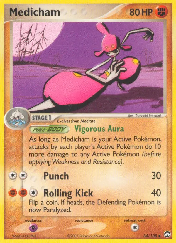 Carta Medicham, número 34/108 da coleção Power Keepers