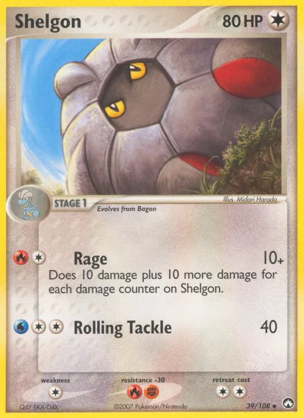 Carta Shelgon, número 39/108 da coleção Power Keepers