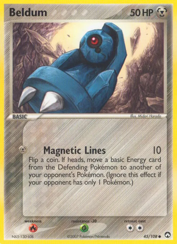 Carta Beldum, número 45/108 da coleção Power Keepers