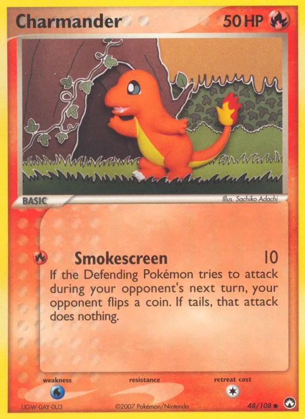 Carta Charmander, número 48/108 da coleção Power Keepers