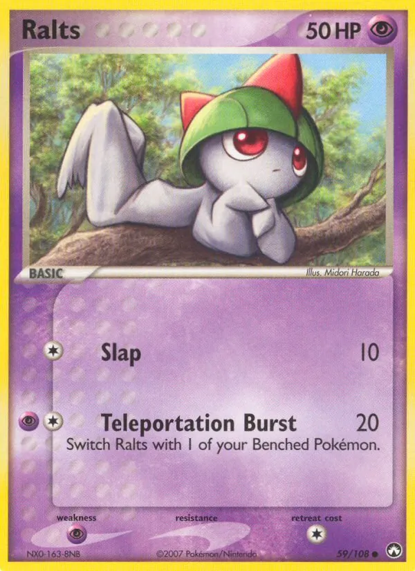 Carta Ralts, número 59/108 da coleção Power Keepers
