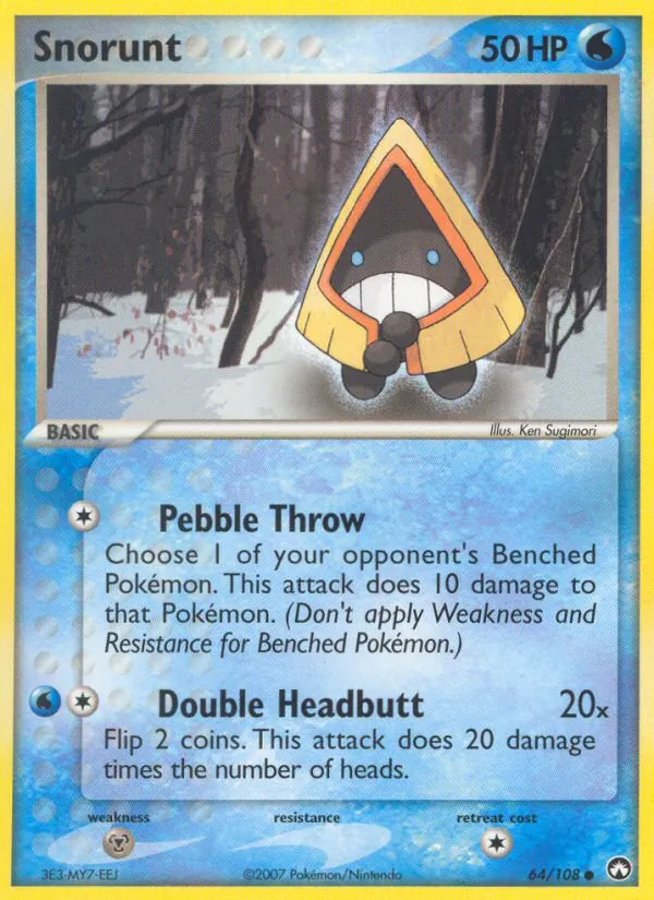 Carta Snorunt, número 64/108 da coleção Power Keepers