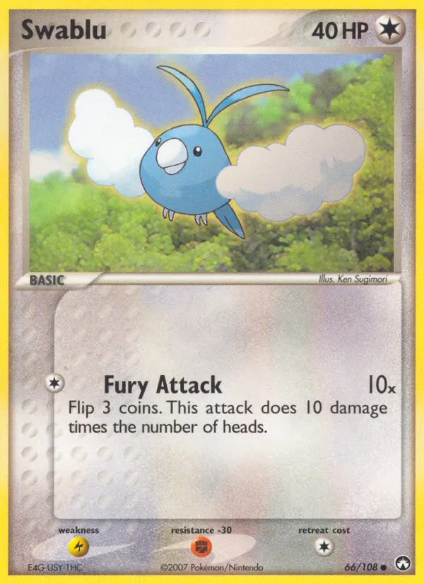Carta Swablu, número 66/108 da coleção Power Keepers