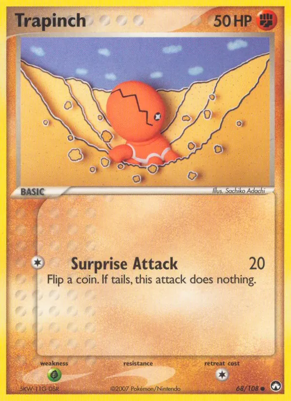 Carta Trapinch, número 68/108 da coleção Power Keepers