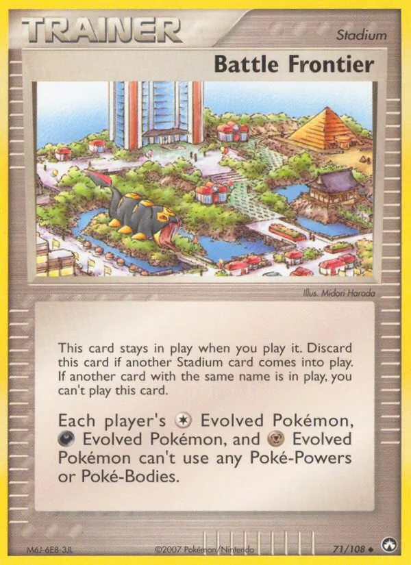 Carta Battle Frontier, número 71/108 da coleção Power Keepers