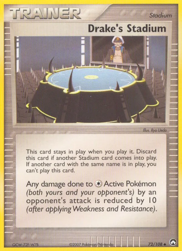 Carta Drake's Stadium, número 72/108 da coleção Power Keepers