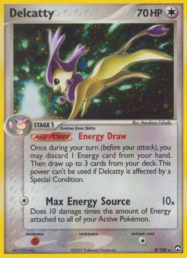 Carta Delcatty, número 8/108 da coleção Power Keepers