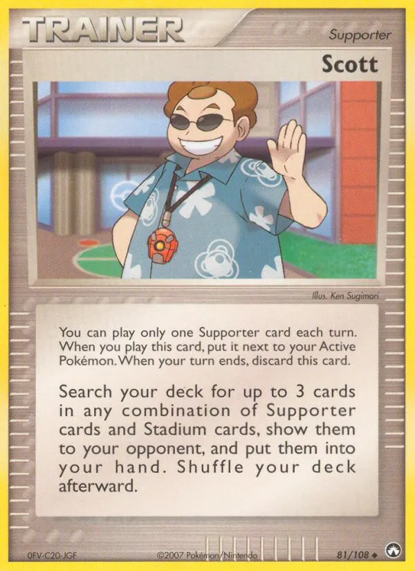 Carta Scott, número 81/108 da coleção Power Keepers